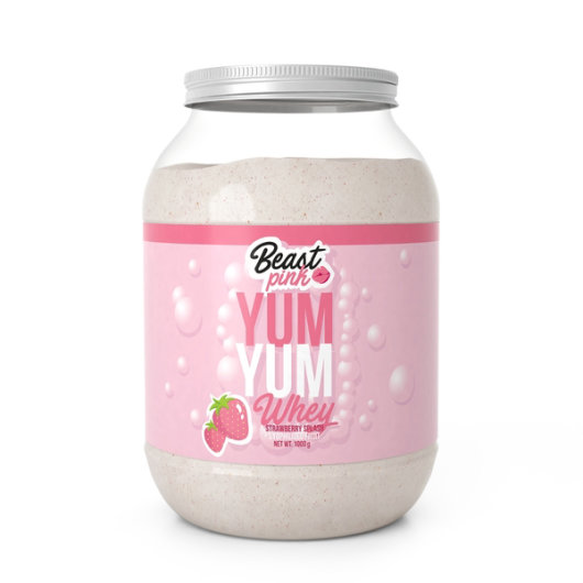 YumYum whey proteini 1000g jagoda - Beast Pink