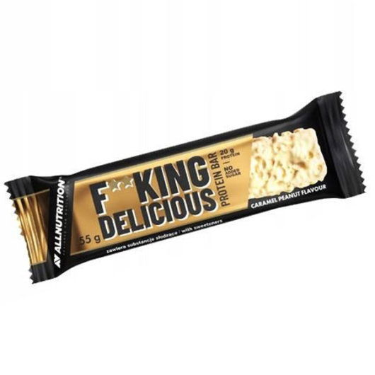 F***KING DELICIOUS proteinska čokoladica 55g Kikiriki & Karamela –  All Nutrition