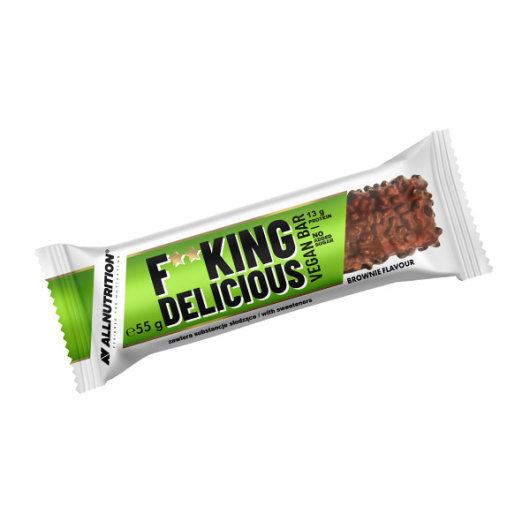VEGAN F***KING DELICIOUS proteinska čokoladica 55g Brownie –  All Nutrition