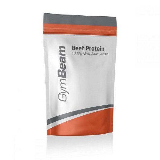 Beef proteini GymBeam u bijelo crvenoj vrečici od 1000g