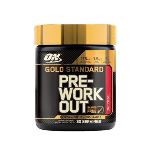 Pre-workout prašak OPtimum Nutrition u crno zlatnoj posudici od 330g grama