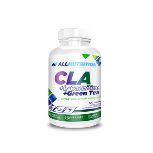 Cla tablete s dodatkom L-karnitina i zelene kave u kutijici od 120 kapsula allnutrition