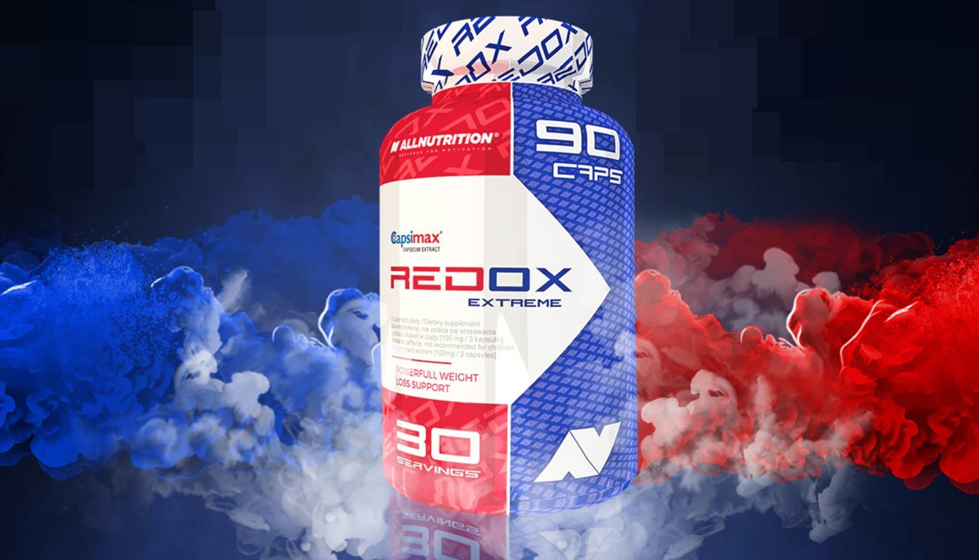 redox Extreme u crveno-plavom pakiranju od 30 kapsula.